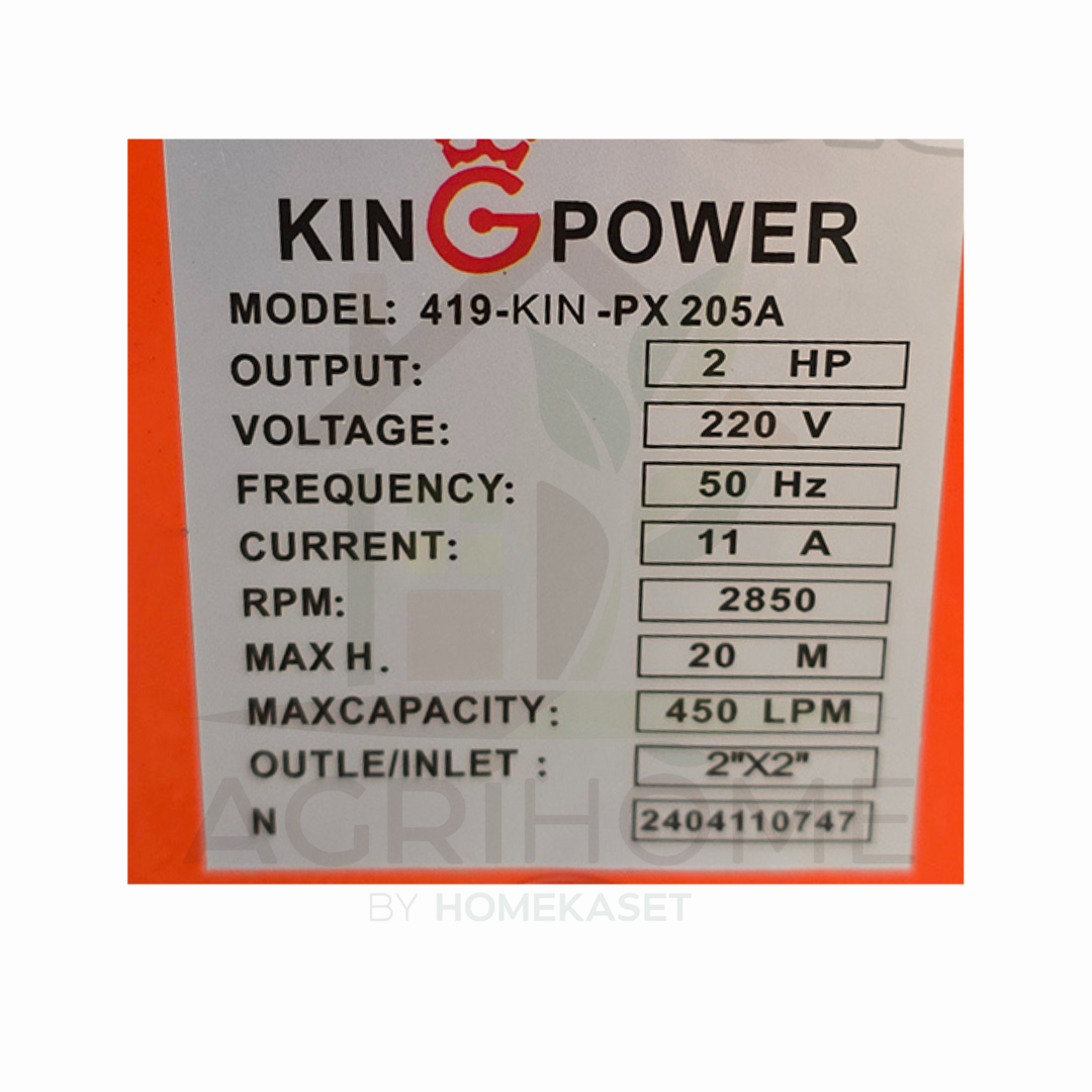 ปั๊มหอยโข่ง King Power 2 นิ้ว 2 แรงม้า