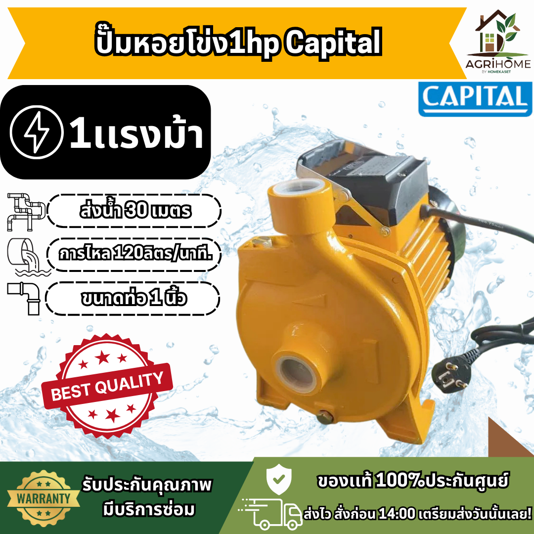 ปั๊มหอยโข่ง Capital 1 นิ้ว 1 แรงม้า