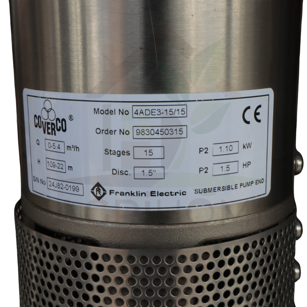 ปั๊มน้ำบาดาล Franklin COVERCO ขนาด 1.5 แรงม้า