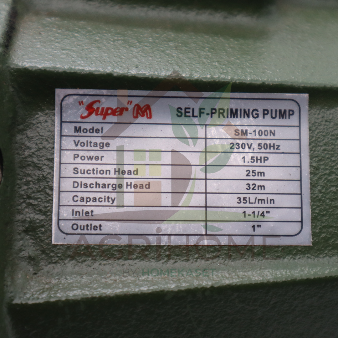 ปั๊มเจ็ทคู่ เพลาลอย SuperM  1 นิ้ว 1.5 แรงม้า