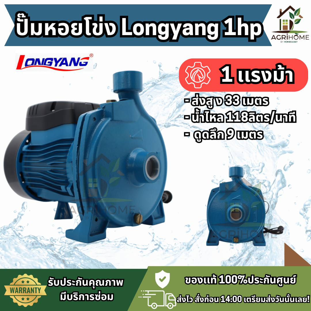 ปั๊มหอยโข่ง Longyang LY-158 1 นิ้ว 1 แรงม้า