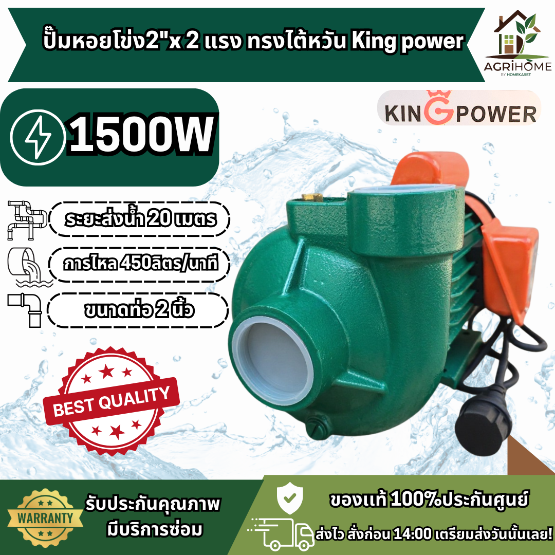 ปั๊มหอยโข่ง King Power 2 นิ้ว 2 แรงม้า