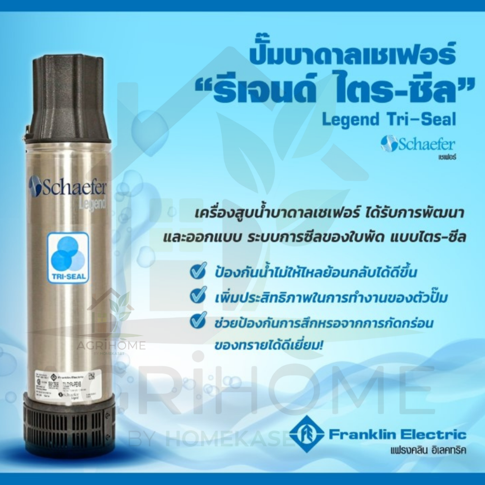 ปั๊มน้ำบาดาล Franklin Schaefer รุ่น Tri-Seal ขนาด 1.5 แรงม้า