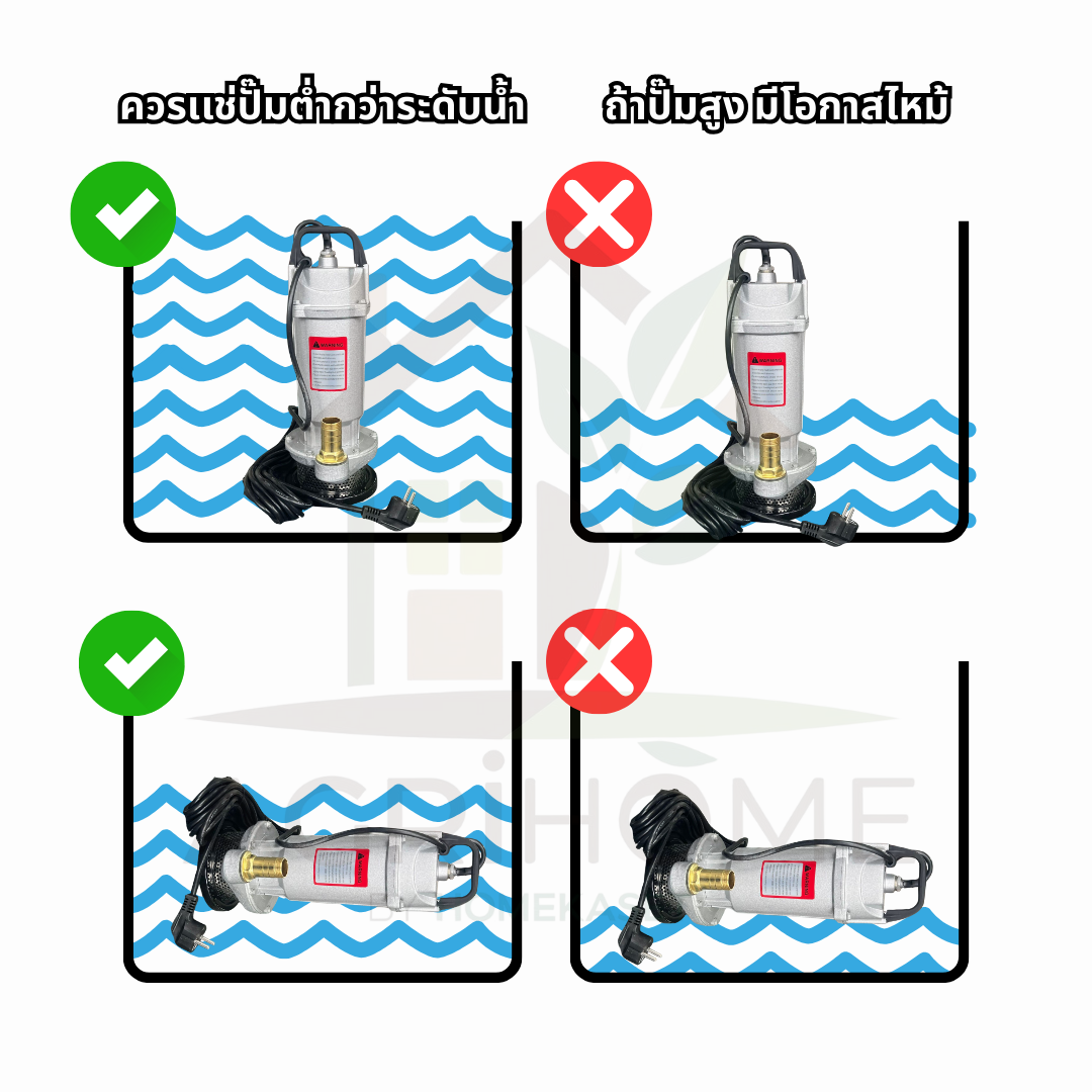 ปั๊มแช่ Bull Plus กระทิง 1 นิ้ว 370 วัตต์