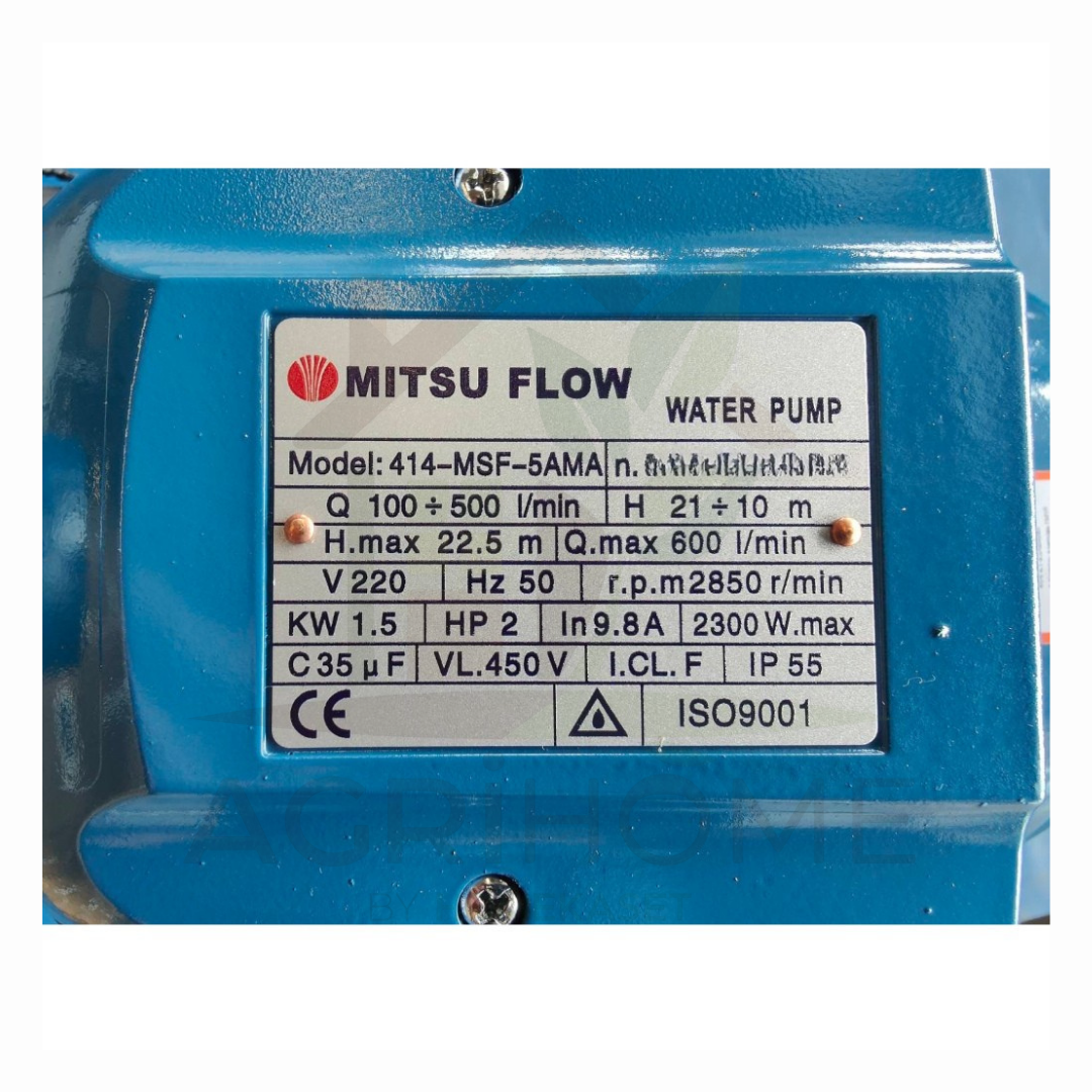 ปั๊มหอยโข่ง Mitsu Flow 2 นิ้ว 2 แรงม้า
