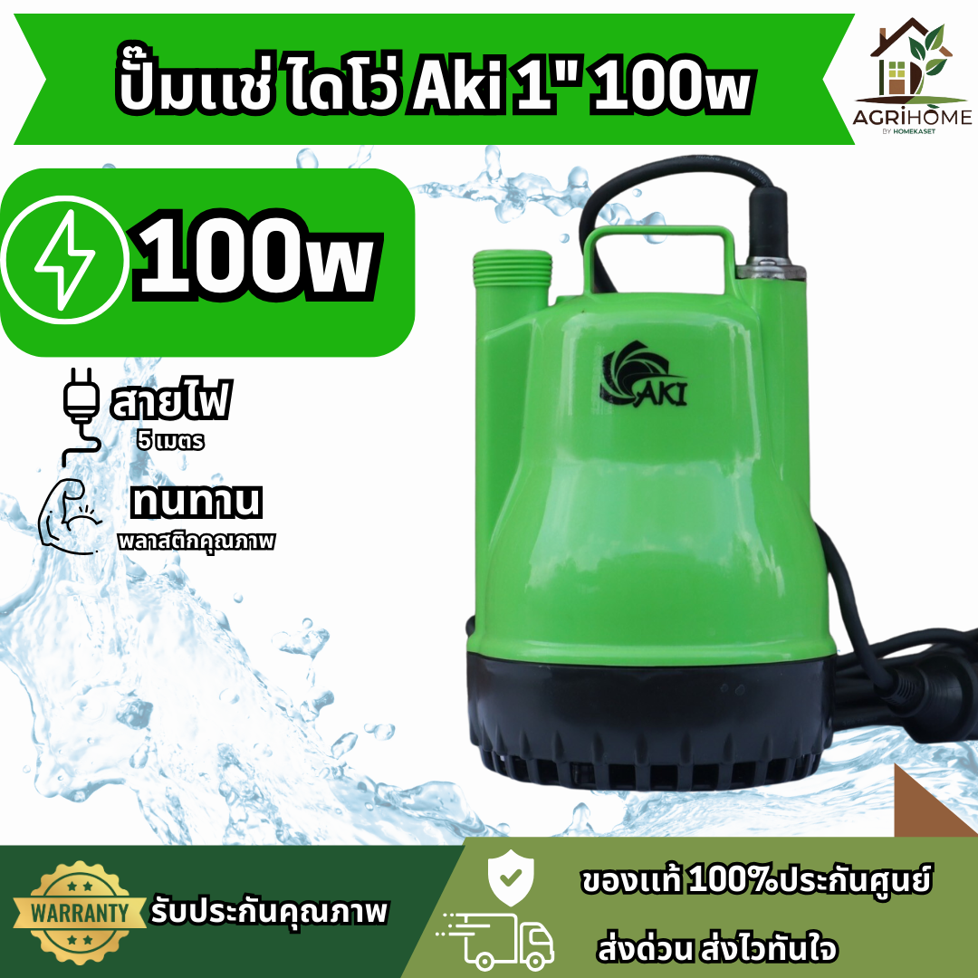 ปั๊มแช่ Aki 1 นิ้ว 100W